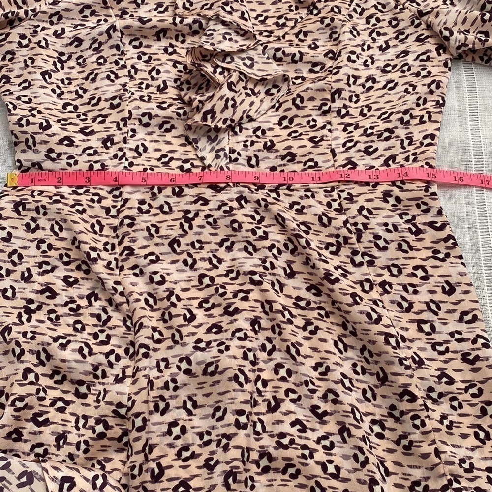 Avec Les Fille pastel pink ruffle fit and flare mini dress. - Picture 13 of 16